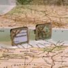 Personalised Map Silver Cufflinks