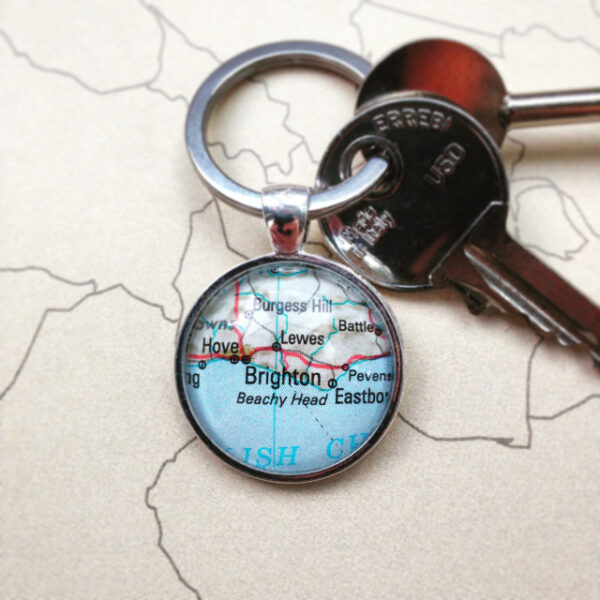 Personalised Map Keyring