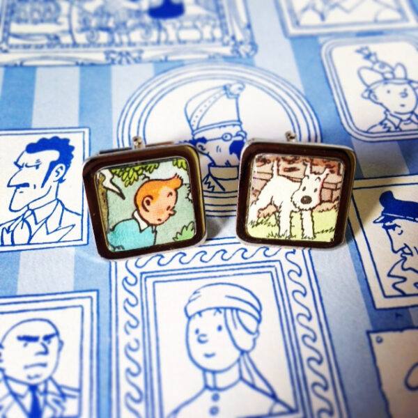 Tintin Upcycled Cufflinks