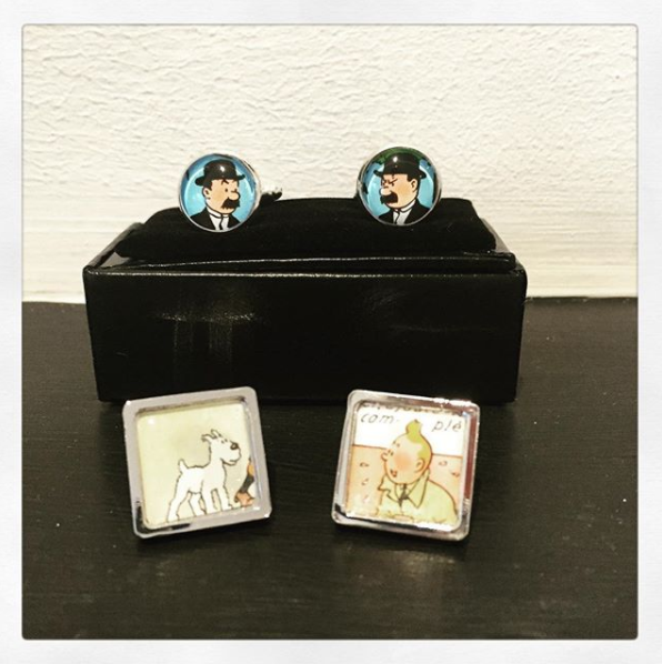 Tintin Upcycled Cufflinks