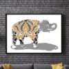 Damasked Elephant silkscreen Print