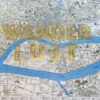 wanderlust4 Wanderlust gold & glitter silkscreen print on vintage maps