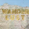 wanderlust6 Wanderlust gold & glitter silkscreen print on vintage maps