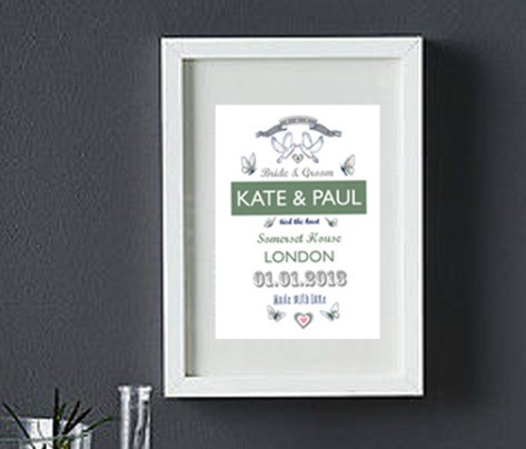 Framed Wedding Print