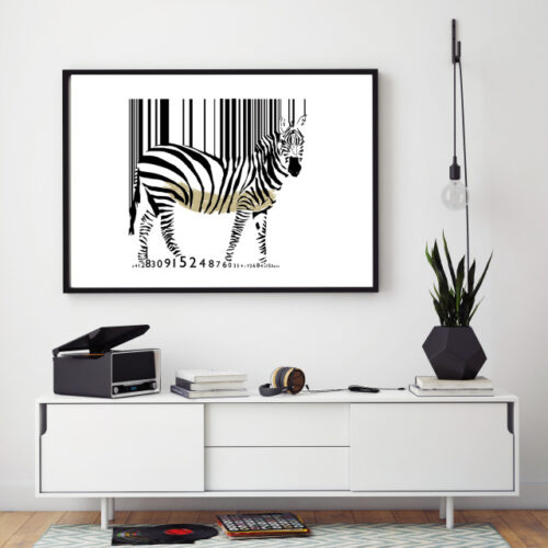 Zebra Barcode silkscreen Print